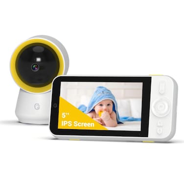 Ellie Non Wi-fi Ai Smart Baby Monitor 5&rdquo; IPS Display with 1080P Camera, Smart Alerts, 6000mAh Battery, 1000ft Range, Night Vision, Two-Way Audio, Portable Baby Camera Monitor (SC-AI04)