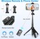 Eocean 102cm Selfie Stick Tripod for Mobile, Mini iPhone Tripod Phone Tripod Stand for Travel, Small Mobile Stand for Video Recording, Selfie Stick with Remote

