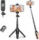 Eocean 102cm Selfie Stick Tripod for Mobile, Mini iPhone Tripod Phone Tripod Stand for Travel, Small Mobile Stand for Video Recording, Selfie Stick with Remote
