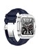 Swiss Military Alps 2 Smartwatch with Call Features, Music Playback, 1000 Songs Storage, IP67, Fitness &amp; Health, Magnetic Charging, 7-12 Days Battery Life, iOS/Android Compatible - Silver Blue