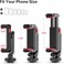 ULANZI Phone Tripod Mount ST-06S Universal Smartphone Mount Adapter with 2 Cold Shoe 360&deg; Rotates and Adjustable Cell Phone Clip Clamp Holder Compatible with iPhone Samsung Galaxy and All Phones