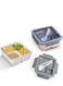 1100 ML Kids Lunch Box for Adults With 2 in 1 Spoon &amp; Chopsticks   2 Compartment Leak Proof Tiffin Box for School, College &amp; Office   Bento Box for Kids   Adults Lunch Box for Kids Grey
