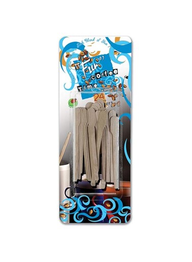 Fun&reg; Coffee TimeWooden Stirrers 12cm - Pack of 24