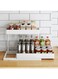 Under Sink Storage Organizer Bathroom Countertop Organizer 2-Tier Sliding Kitchen Cabinet Organization with Hooks Multi-purpose Shelf Organizer For Kitchen Bathroom Bedroom Office