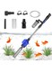 FC22 Electric Aquarium Vacuum Grit Cleaner, 32W 6 in 1 Multi-function Automatic Fish Tank Grit Vacuum for Sand Washing Cleaner Fish Tank Siphon Sand Washer Water Changer Filter Cleaner
