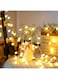 Globe String Lights, Battery Powered 10M 80 LED Fairy Lights, 8 Modes Waterproof Christmas Lights Outdoor Indoor with Remote for Party Living Room Bedroom Patio Gazebo Camping Garden (Warm White)