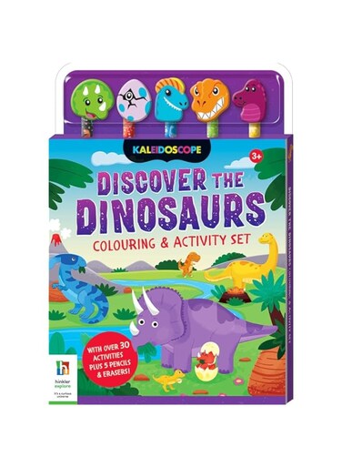 Hinkler Discover the Dinosaurs Colouring and Activity Kit
