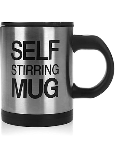 Automatic Electric Self Stirring Mug Coffee Mixing Drinking Cup Stainless Steel 350ml