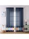 Khazna Sheer Navy Blue Curtains, 2 Panels Set, Airy Soft-Touching Rod Pocket Voile Drapes for Living Room/Bedroom, 100x250CM