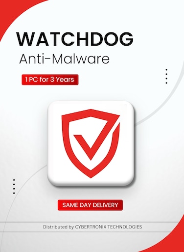 Watchdog Anti-Malware   1 PC for 3 Years   Digital License   SAME DAY DELIVERY