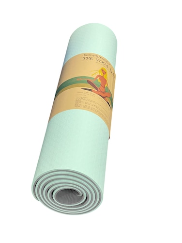 6mm Non Slip Exercise Mat for Yoga, Pilates, Gym &amp; Home Workouts Light Green