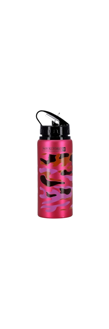 Royalford 600Ml Stainless Steel Sport Bottle Pink