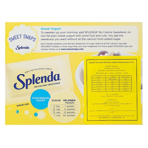 Splenda No Calorie Sweetener 50 Packets