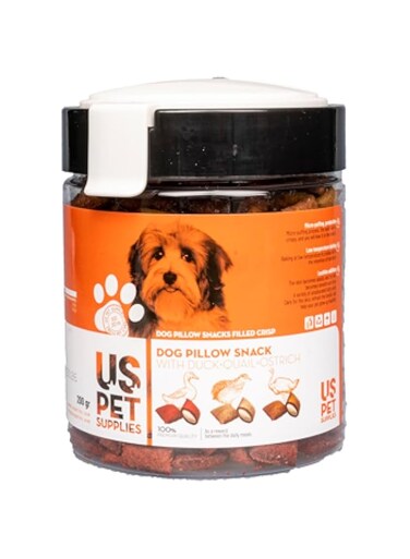US PET SUPPLIES Dog Pillow snack With Duck+Quail+Ostrich