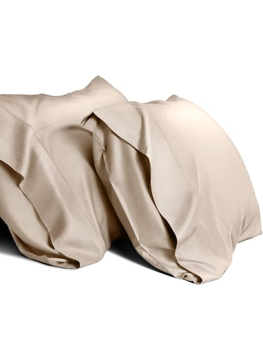 Queen Pillow Cases Set of 2 Breathable Cool Silky Soft Rayon Derived from Bamboo Fabric, Moisture Wicking for Hot Sleepers,Hair and Skin Friendly,Taupe,2 Pack,20x30IN