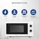 STAR TRACK 20L Mechanical Microwave Oven, 700W, 5 Power Levels, Push Button, Turntable Tray, Grey Cavity, BS Plug, ST-MW700-MW20