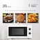 STAR TRACK 20L Mechanical Microwave Oven, 700W, 5 Power Levels, Push Button, Turntable Tray, Grey Cavity, BS Plug, ST-MW700-MW20