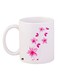 Floral Printed Ceramic Coffee Mug White/Pink 11ounce