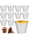 Khazna 10 Pieces Pudding Moulds for Baking, Mini Aluminum Moulds for DIY Cooking Pudding, Cups Egg Tart Mold Muffin Cupcake (7.5 * 5.8)