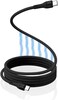 60W Magnetic Type C to Type C Cable, Fast Charging, 480Mbps Transfer Speed, Overheat And Surge Protection, Nylon Braided, 3.28Ft/1.M Cable Length, Black