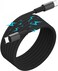 60W Magnetic Type C to Type C Cable, Fast Charging, 480Mbps Transfer Speed, Overheat And Surge Protection, Nylon Braided, 3.28Ft/1.M Cable Length, Black