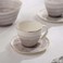 Home Grey Porcelain Coffee Cup and Saucer Set