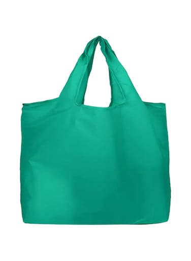 Grocery Bags, Heavy Duty Reusable Foldable Groceries Tote Bag Portable and Folding Shopping Bag with Elastic Band to Tie Waterproof Washable Tote Bags Long Handle 2 Pack (Grass Green)
