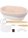 THE WHITE SHOP Bread Proofing Basket Set, Round 9" Sourdough Proofing Basket for Bread Making Tools Supplies Basket Sourdough Bread Baking Supplies Artisan Bread Kit, Gifts for Bakers