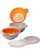 Erweicet Microwave Egg Poachers, Portable Egg Cooker for Microwave 2 Cups Design Egg Poacher Cups with Eye Cover for Ovens Breakfast Cooking Steamed Poached Egg Orange