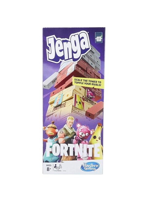 Hasbro Jenga: Fortnite Edition Game, Wooden Block Stacking Tower Game for Fortnite Fans, Ages 8 and Up