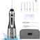 Water Flosser for Teeth Cordless IPX7 Waterproof Dental Oral Irrigator Tooth Cleaner with 5 Modes, 300ML Water Tank and 6 Jets Toothpick for Tooth Brace Gum Bridges Tartar Cleaning, Home Travel Use
