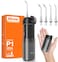 Bitvae P1 Water Dental Flosser, Travel Teeth Picks, Cordless Mini Cleaner Picks With Telescopic Tank, Ipx7 Waterproof Flossing Cleaning Brace &amp; Sensitive Care, Black