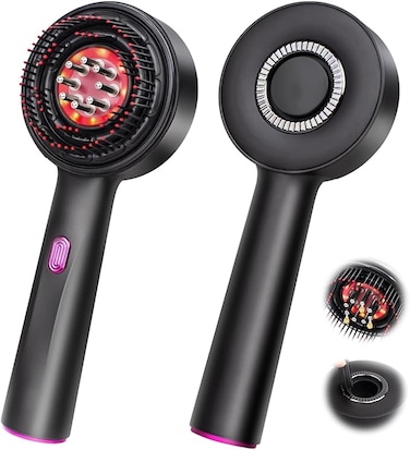 Scalp Massager Brush with Oil Applicator - Cordless Electric Hair Scalp Massager, Shiatsu Head Massage, IPX7 Waterproof, Portable Deep Head Massager Comb For Hair Growth &amp; Head Relaxation