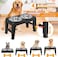 Adjustable Elevated Dog Bowl, with 2 Stainless Steel 1.5L Dog Bowl Vertical Feeding and Detachable Double Bowl Stand for Small, Medium and Large Pets