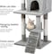 Cat Tree Tower｜Durable Cat Condo with Sisal Scratching Posts｜Cozy Cat House,｜Ladder &amp; Resting Platforms for Indoor Use   Assembly accessories｜120&times;49&times;39cm,Gray