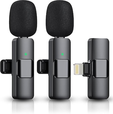 Wireless Lavalier Microphone for iPhone, K31 PRO Mini Mic with Noise Cancellation, 40H, 50M Range, 2in1 Clip&amp;Magnetic Lapel Mic for Video Recording, Tiktok, Vlogging