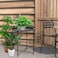 Outdoor Foldable Metal Side Table &ndash; Portable Patio &amp; Balcony End Table, Weather-Resistant Accent Folding Tray Table for Outdoor Living, Indoor Lounge, Camping &amp; Poolside (black)