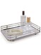 SunnyPoint Classic Decorative Vanity Perfume Dresser Jewelry Organizer Makeup Mirror Tray (Satin Nickel)