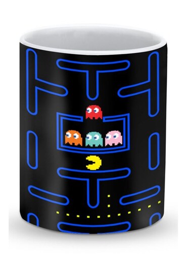Premium Pacman Designer Mug Red/Blue/Black