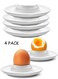 PCS Egg Holders Soft Hard Boiled Egg Cup Classic Style White Plastic Egg Stand Plates Egg Tray For Hard Soft Boiled Eggs Microwave And Dishwasher Safe