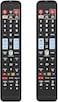 Avtbeisty [2 Pack] Universal Remote Control for All Samsung TV Smart LED LCD TV LCD LED QLED SUHD UHD HDTV Curved Plasma 4K 3D Smart TVs, with Buttons for Netflix, Prime Video, Smart Hub-Backlit