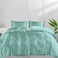 100% Organic Bamboo Duvet Cover with Pillowcase, Luxurious 300 Thread Count Thermo-Regulating Cooling Comforter Cover, Soft Breathable Quilt Cover 220x240 CM (Aqua, King)