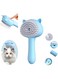 Azonee Cat Steam Brush, 4 in 1 Steamy Cat Brush with Handle, Rubber Pet Misting Brush with Release Button,Pet Grooming cat comb Tool for Long &amp; Short Haired Cats &amp; Dogs, Spary Dog Comb with Cleanser