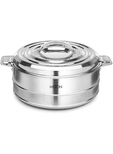 Milton Fortuner 3500 Insulated Thermosteel Casserole, 3.32 Litre, Silver