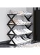 ECVV&reg; 4-Tier Foldable Shoe Rack (59.5x20.8x52.7cm) - Space-Saving Home &amp; Closet Organizer with Effortless Assembly, Stylish Design(BLACK)