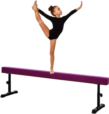 8FT Adjustable Professional Balance Beam Gymnastics Trainings (Random Color)