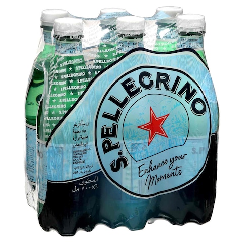 San Pellegrino Sparkling Natural Mineral Water 500ml Pack of 6