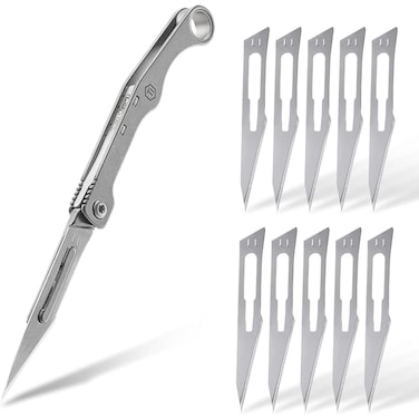 Compact Titanium Pocket Knife &acirc;&euro;&ldquo; Ultra-Sharp Folding Blade, Lightweight EDC Essential for Camping, Hiking, and Outdoor Adventures
