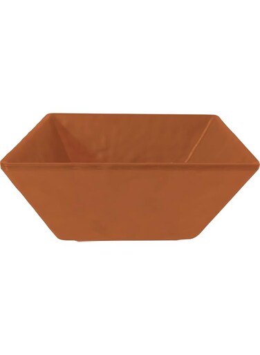 Servewell Melamine Horeca Terracotta Hammered Squre Bowl 8
