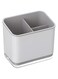 Beauenty Kitchen Storage Rack,chopsticks Tube Double Layer Cutlery Drainer Basket,multifunctional Tableware Bucket Utensils Holder Chopsticks Forks/knives/spoons Sink Organizer Box（grey）